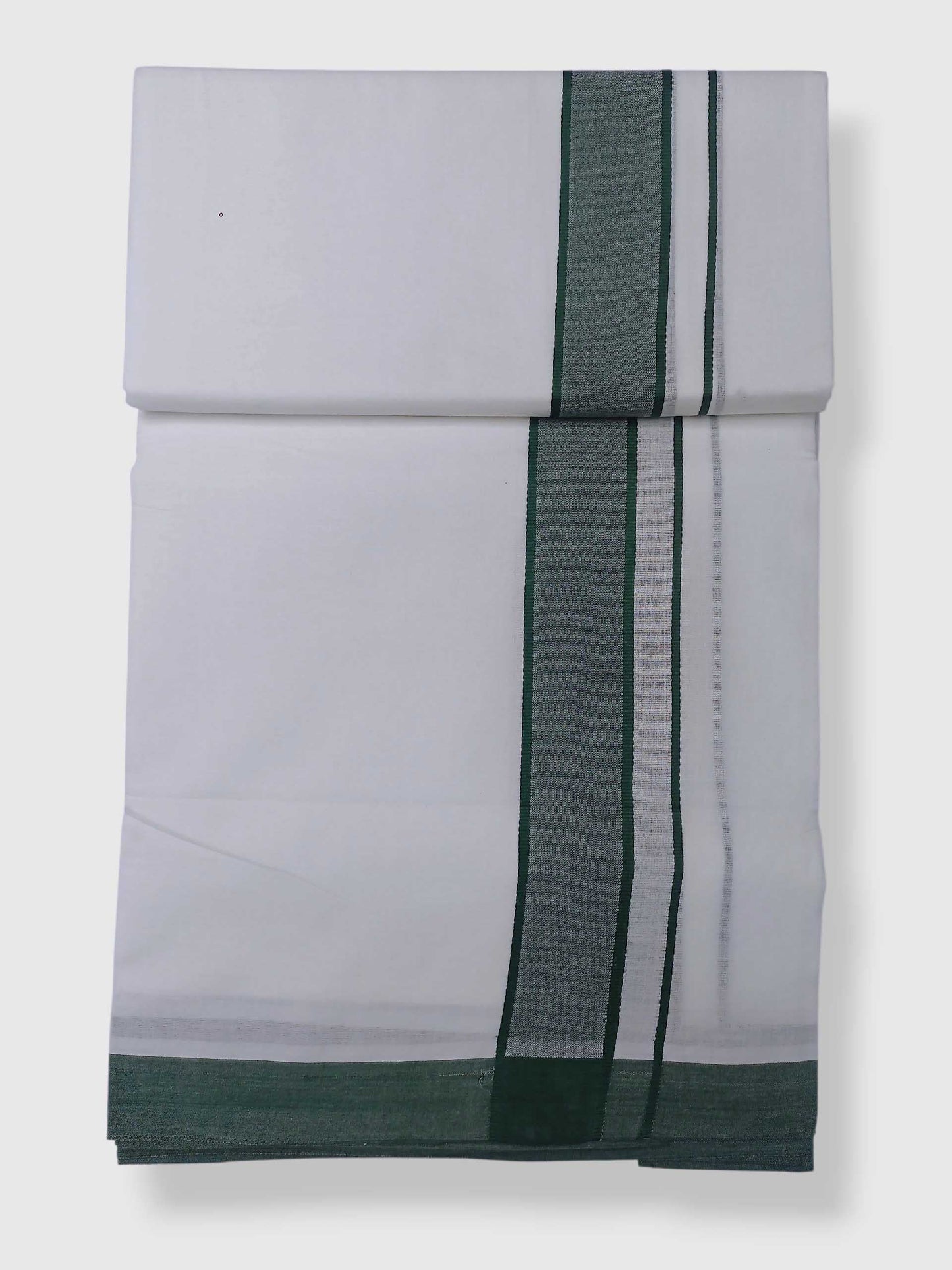 Pure White Cotton Men's Double Dhoti