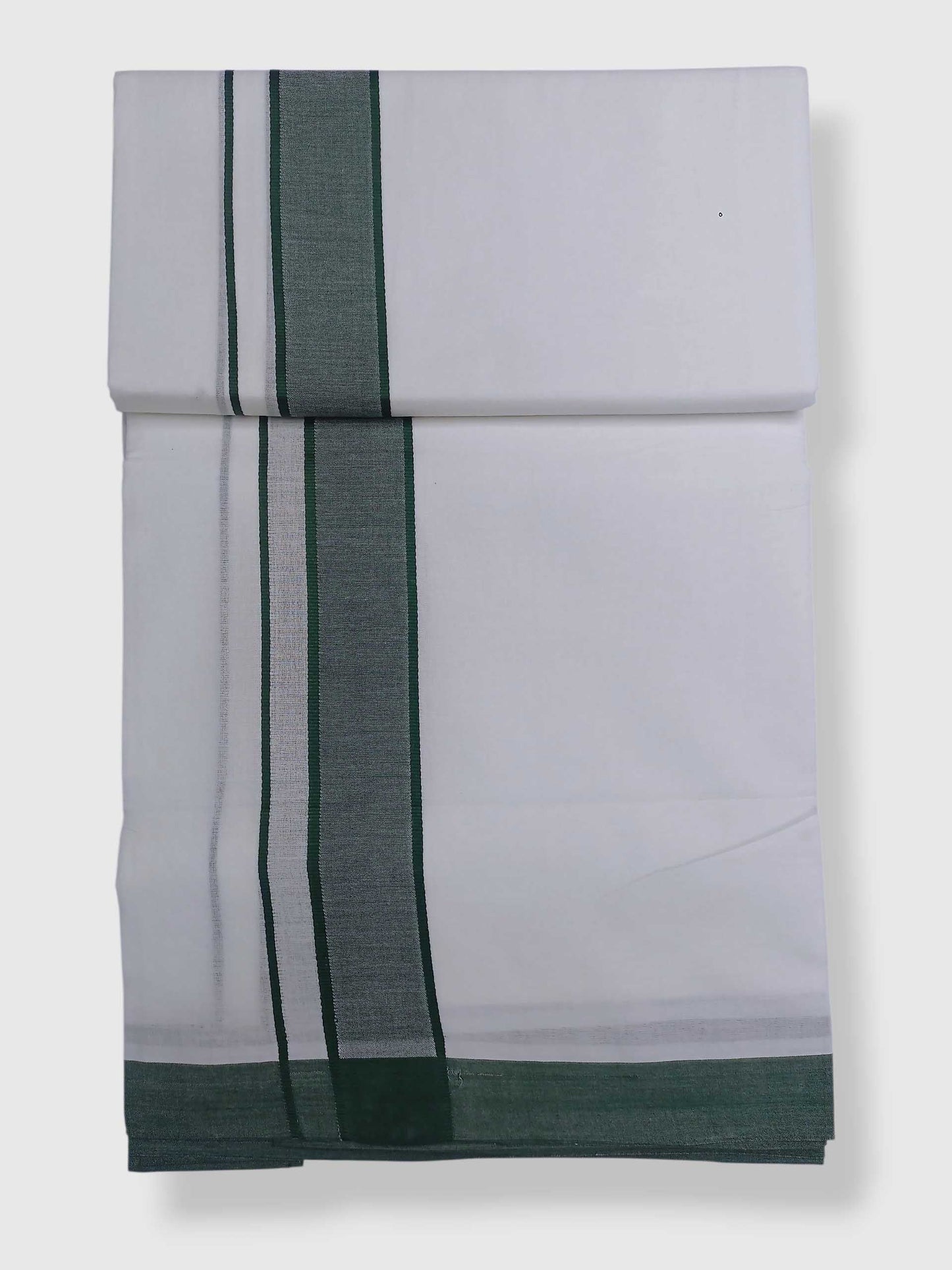 Pure White Cotton Men's Double Dhoti