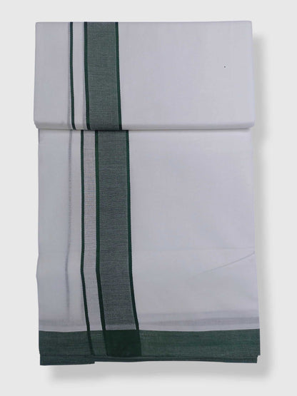 Pure White Cotton Men's Double Dhoti