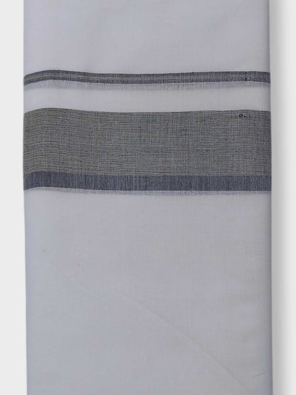 Pure White Cotton Men's Double Dhoti