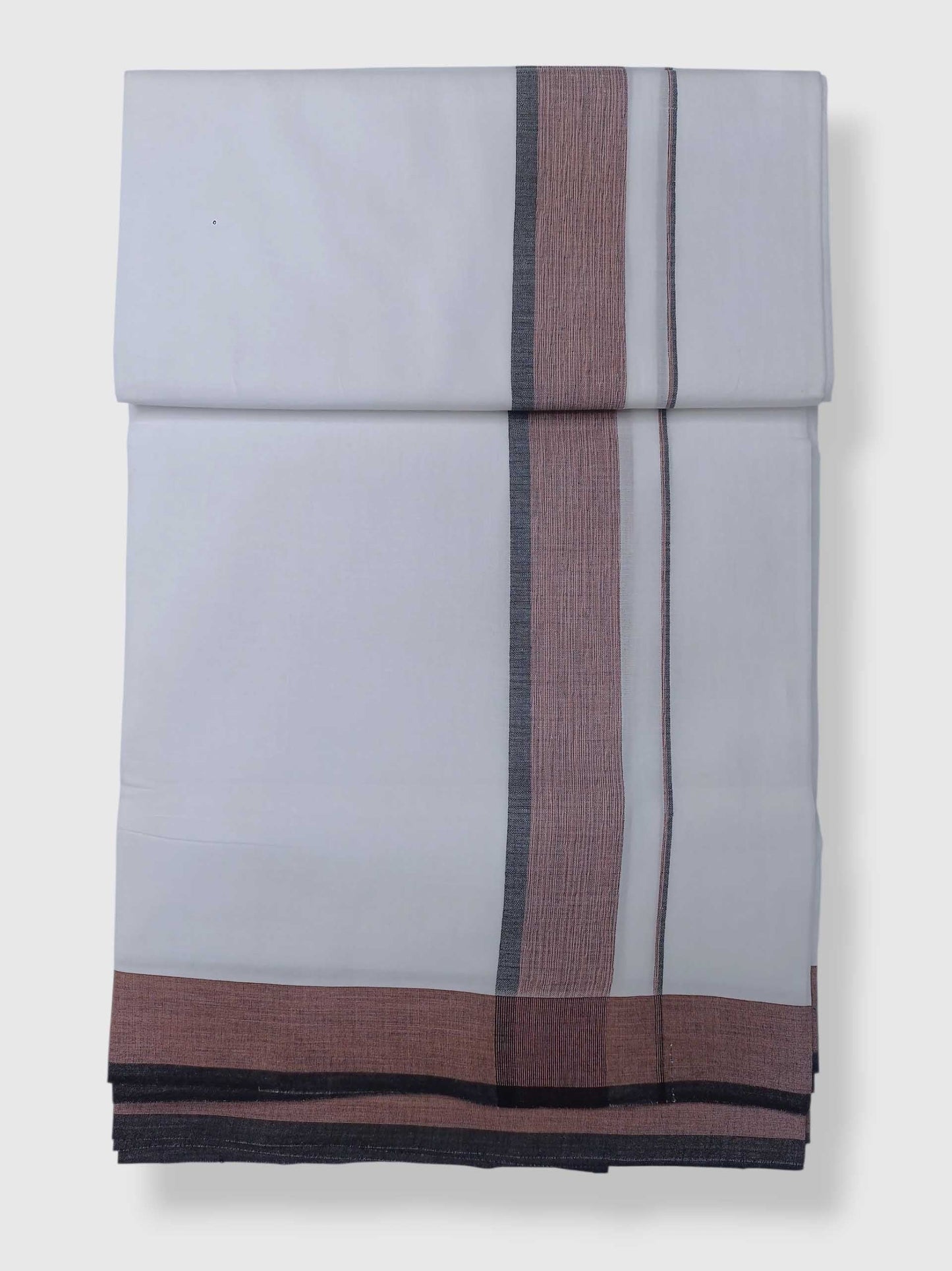 Pure White Cotton Men's Double Dhoti