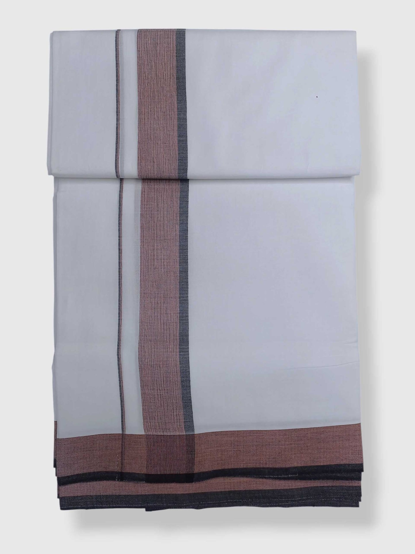 Pure White Cotton Men's Double Dhoti