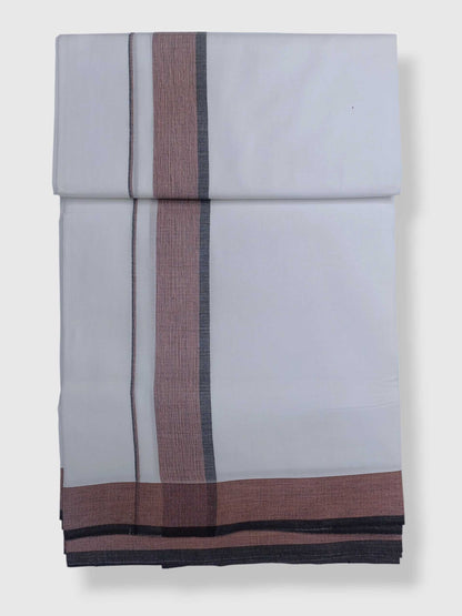 Pure White Cotton Men's Double Dhoti