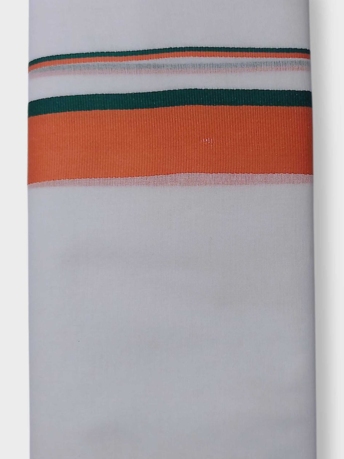 Pure White Cotton Men's Double Dhoti