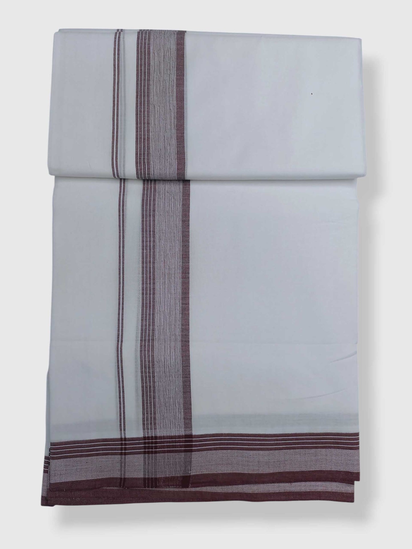 Pure White Cotton Men's Double Dhoti
