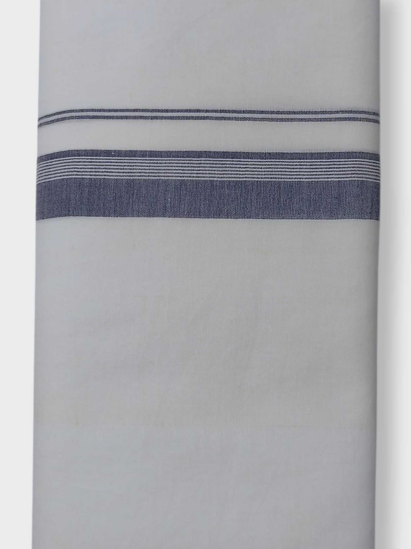 Pure White Cotton Men's Double Dhoti