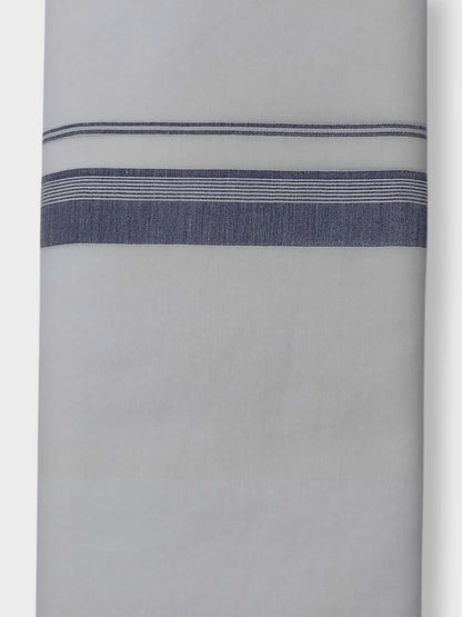 Pure White Cotton Men's Double Dhoti