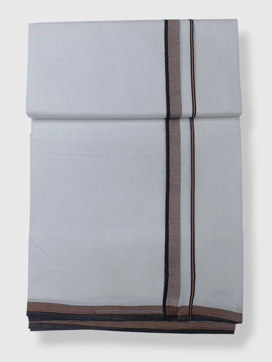 Pure White Cotton Men's Double Dhoti