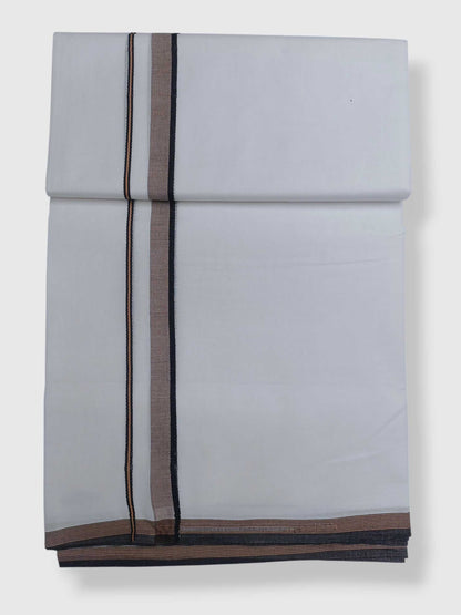 Pure White Cotton Men's Double Dhoti