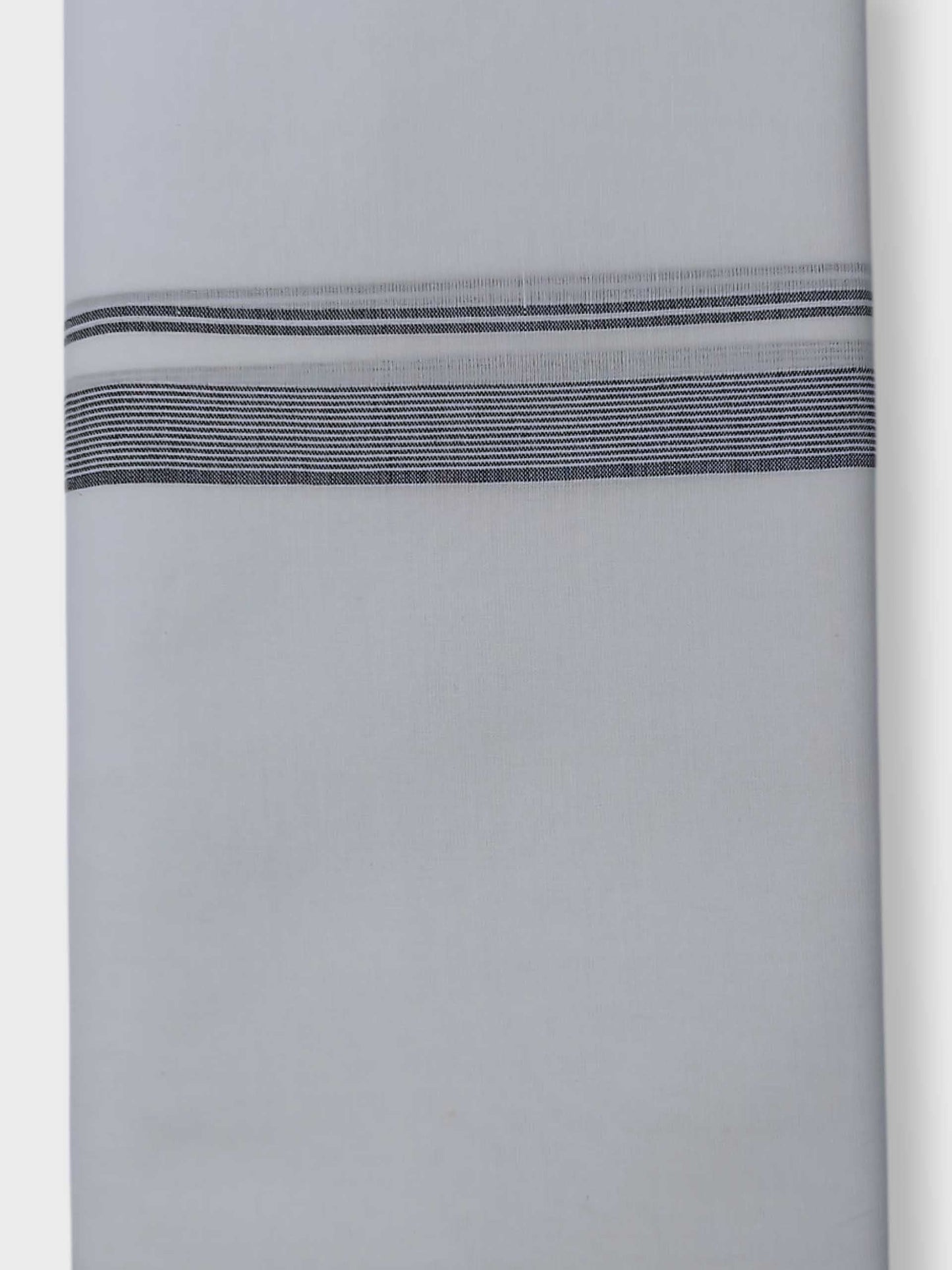 Pure White Cotton Men's Double Dhoti
