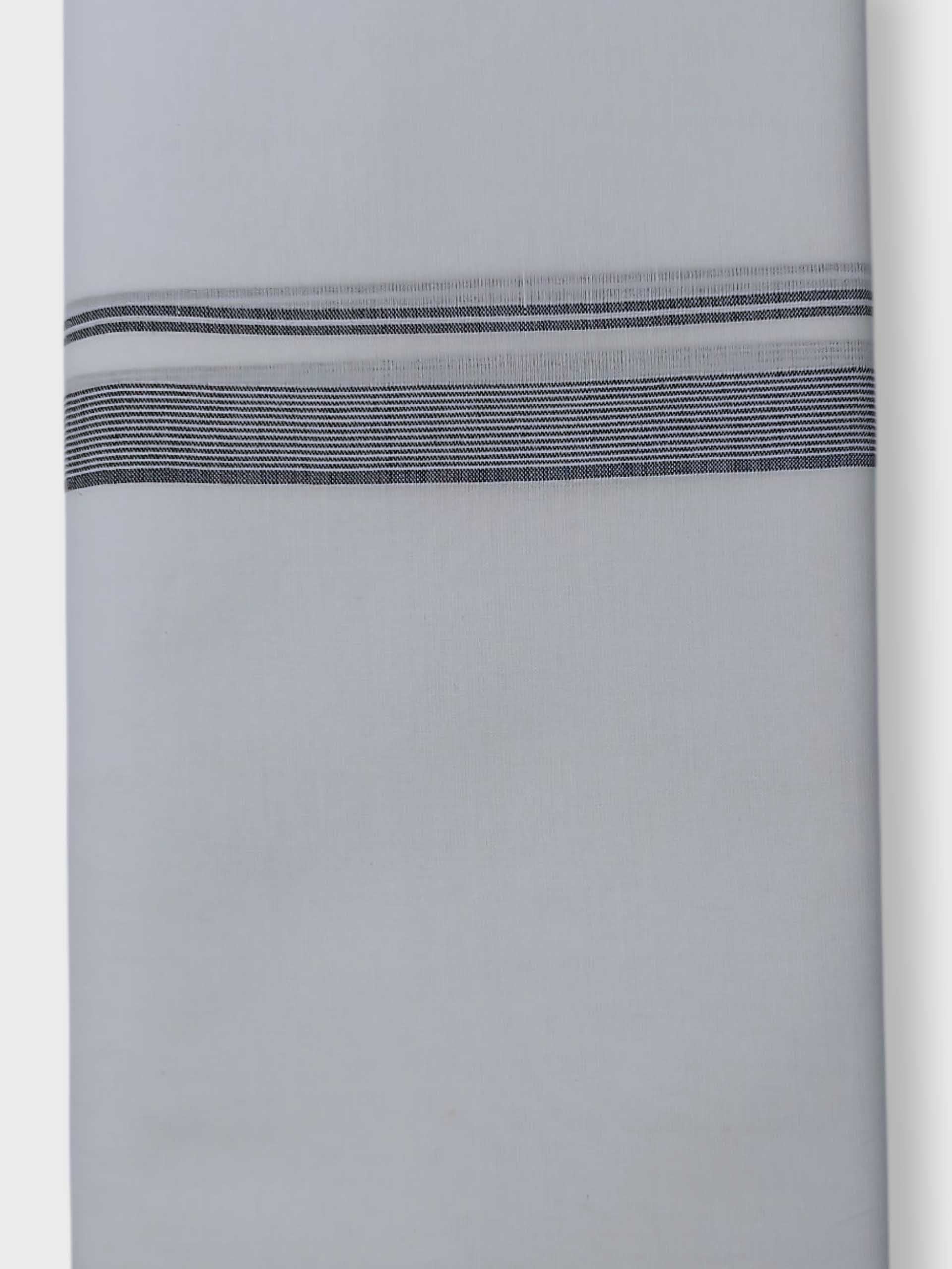 Pure White Cotton Men's Double Dhoti