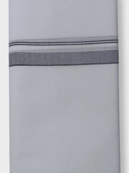 Pure White Cotton Men's Double Dhoti