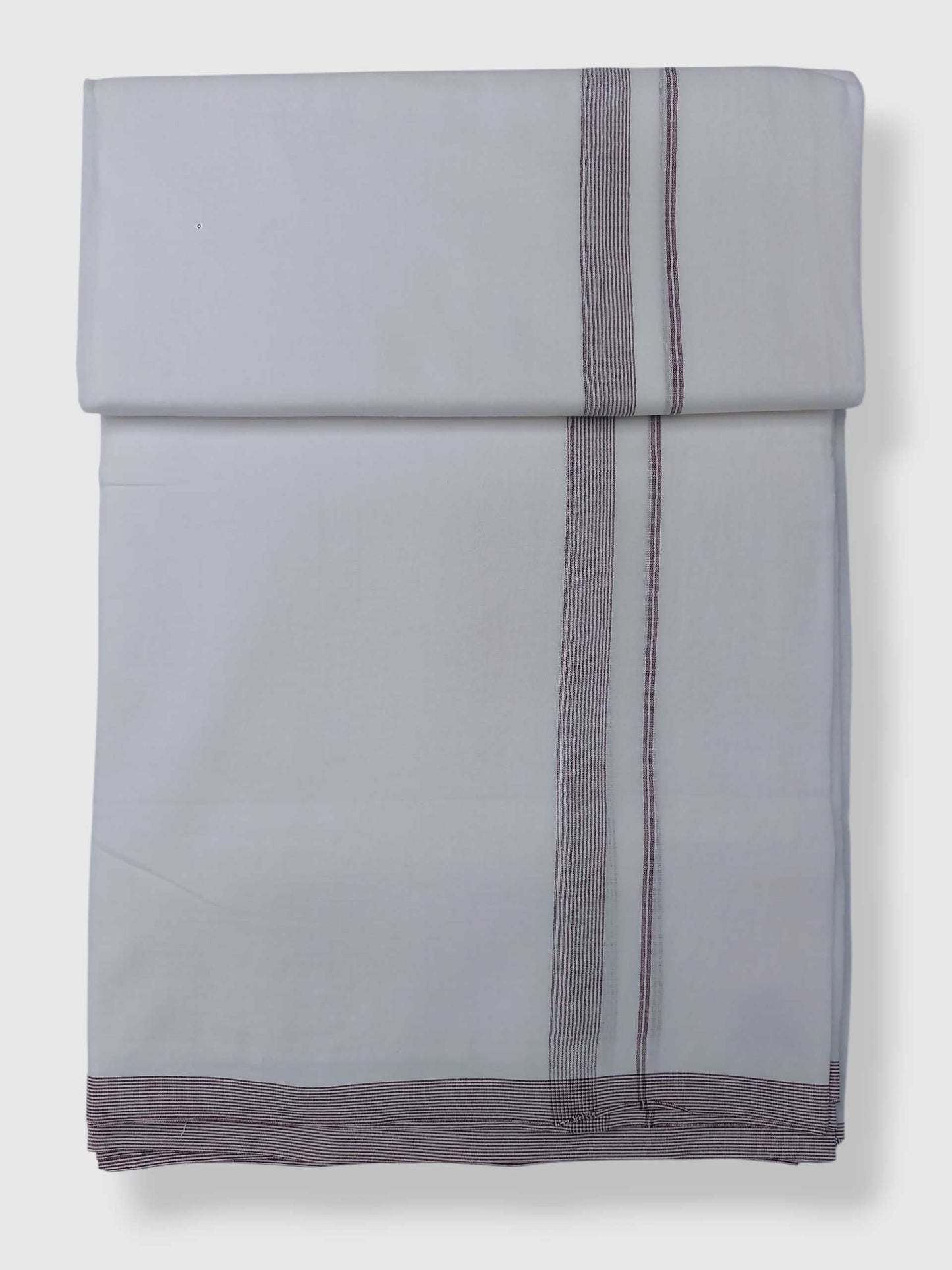 Pure White Cotton Men's Double Dhoti