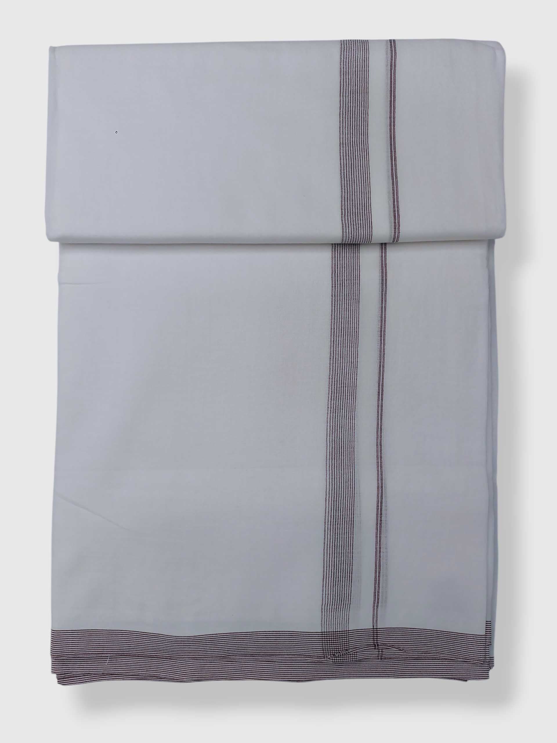 Pure White Cotton Men's Double Dhoti