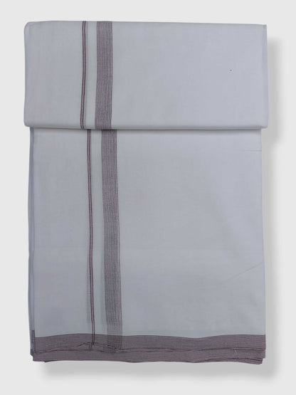 Pure White Cotton Men's Double Dhoti