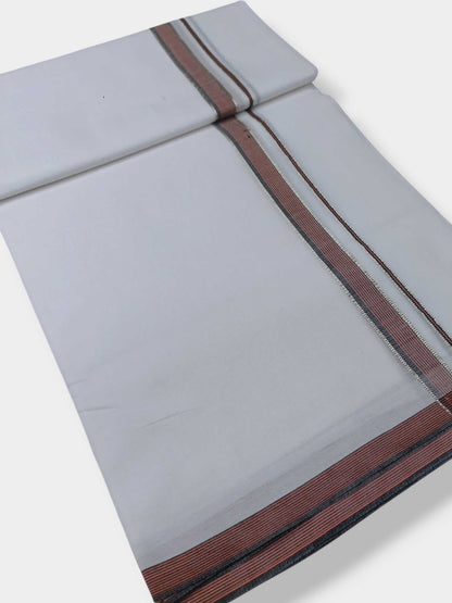 Pure White Cotton Men's Double Dhoti