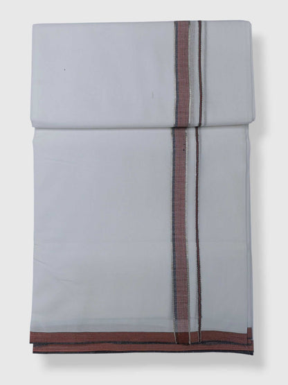 Pure White Cotton Men's Double Dhoti