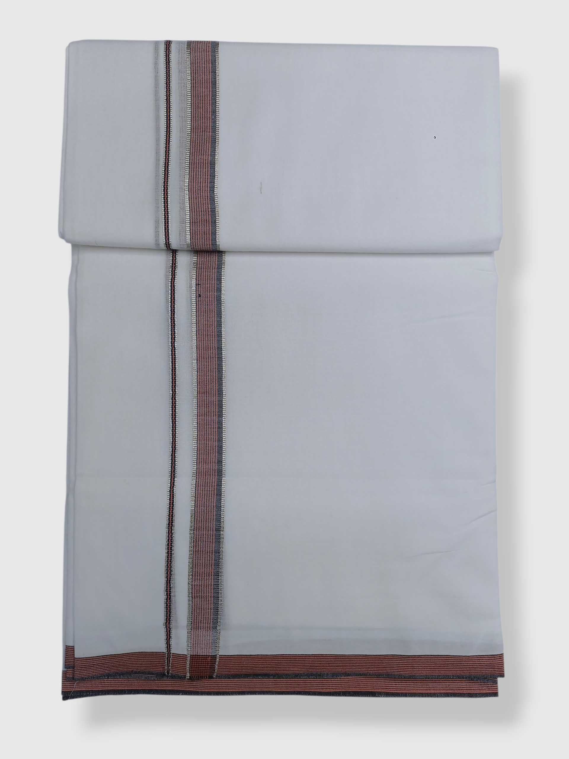 Pure White Cotton Men's Double Dhoti