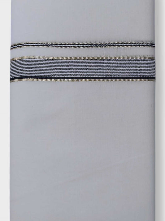 Pure White Cotton Men's Double Dhoti