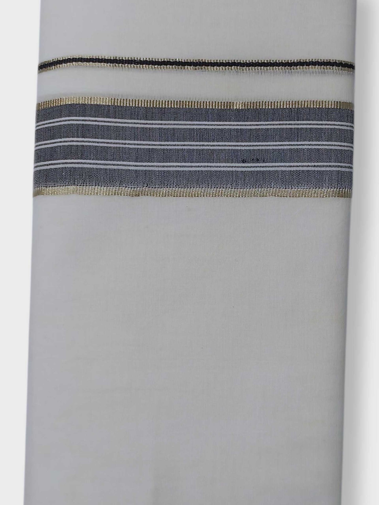 Pure White Cotton Men's Double Dhoti