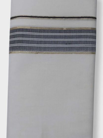 Pure White Cotton Men's Double Dhoti