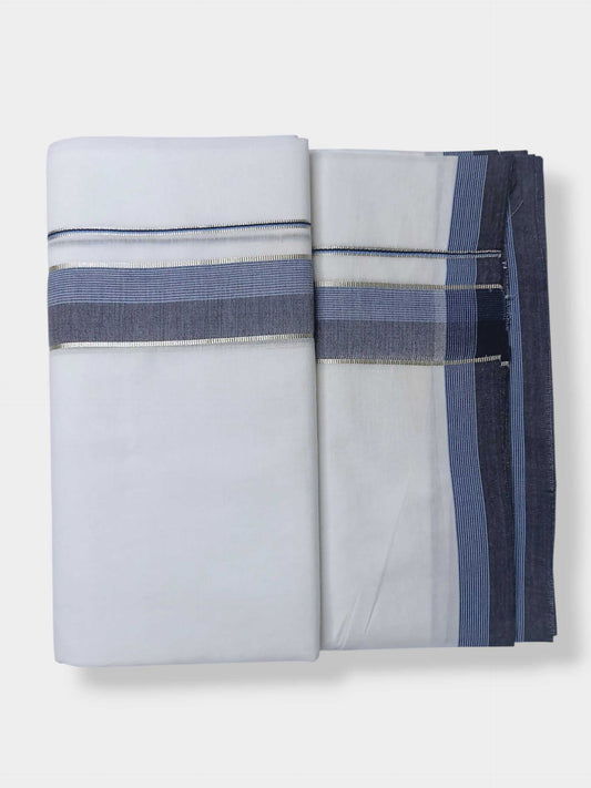 Pure White Cotton Men's Double Dhoti