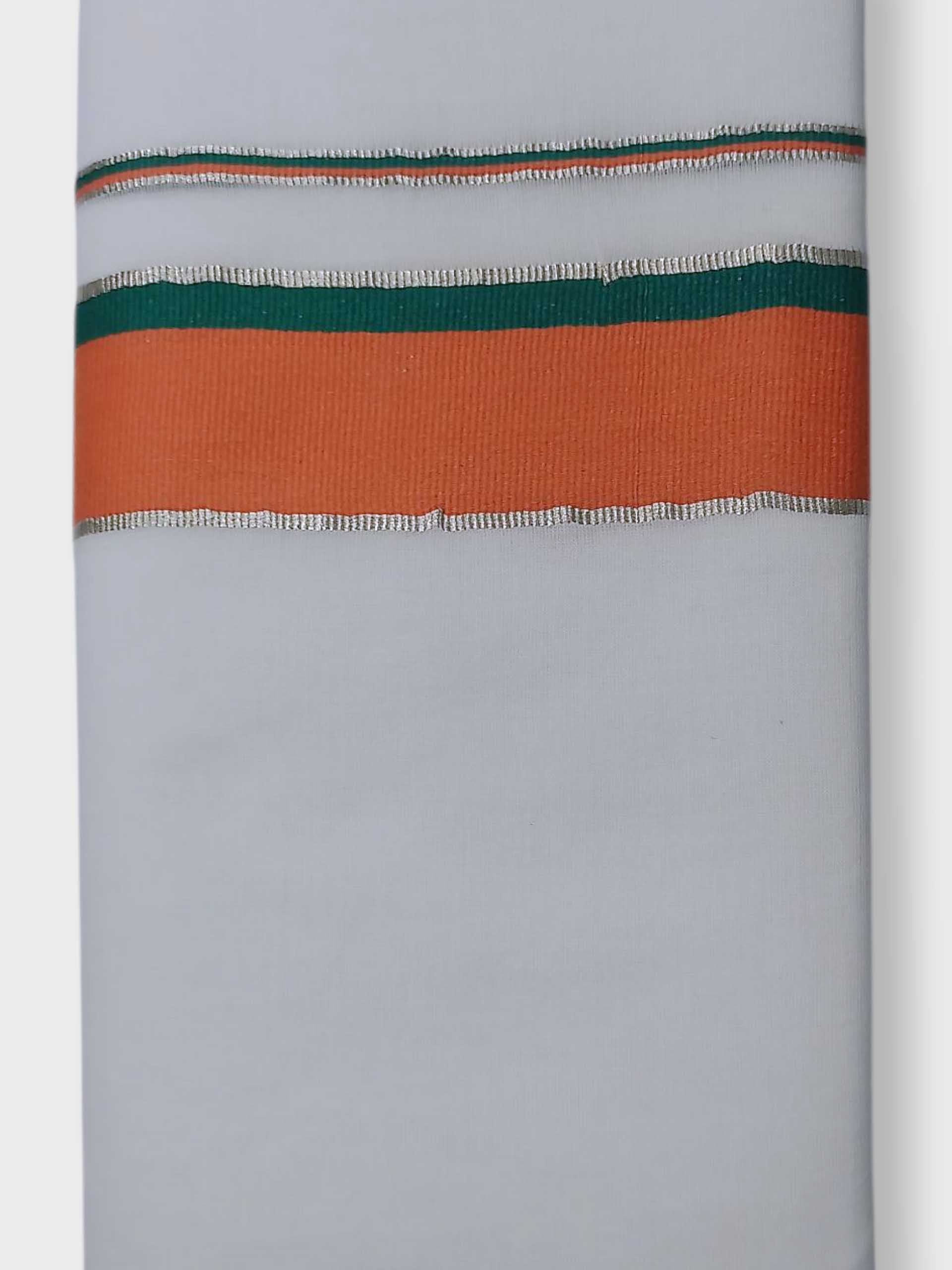 Pure White Cotton Men's Double Dhoti