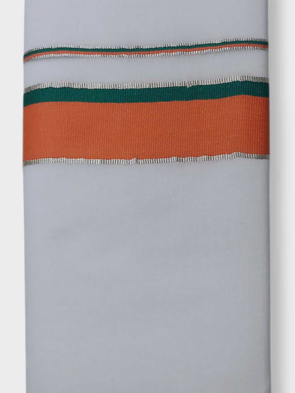 Pure White Cotton Men's Double Dhoti