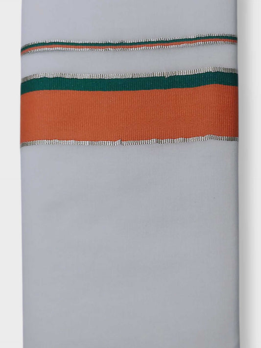 Pure White Cotton Men's Double Dhoti