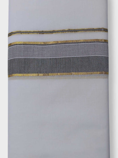 Pure White Cotton Men's Double Dhoti