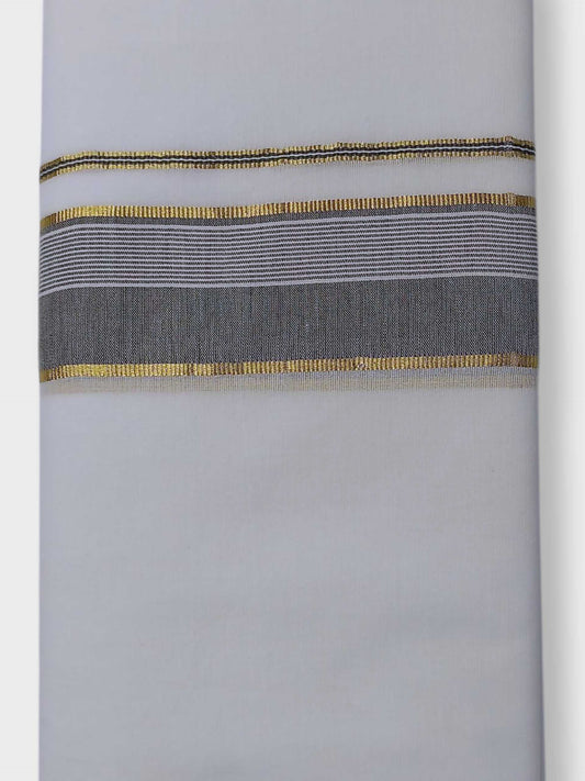 Pure White Cotton Men's Double Dhoti