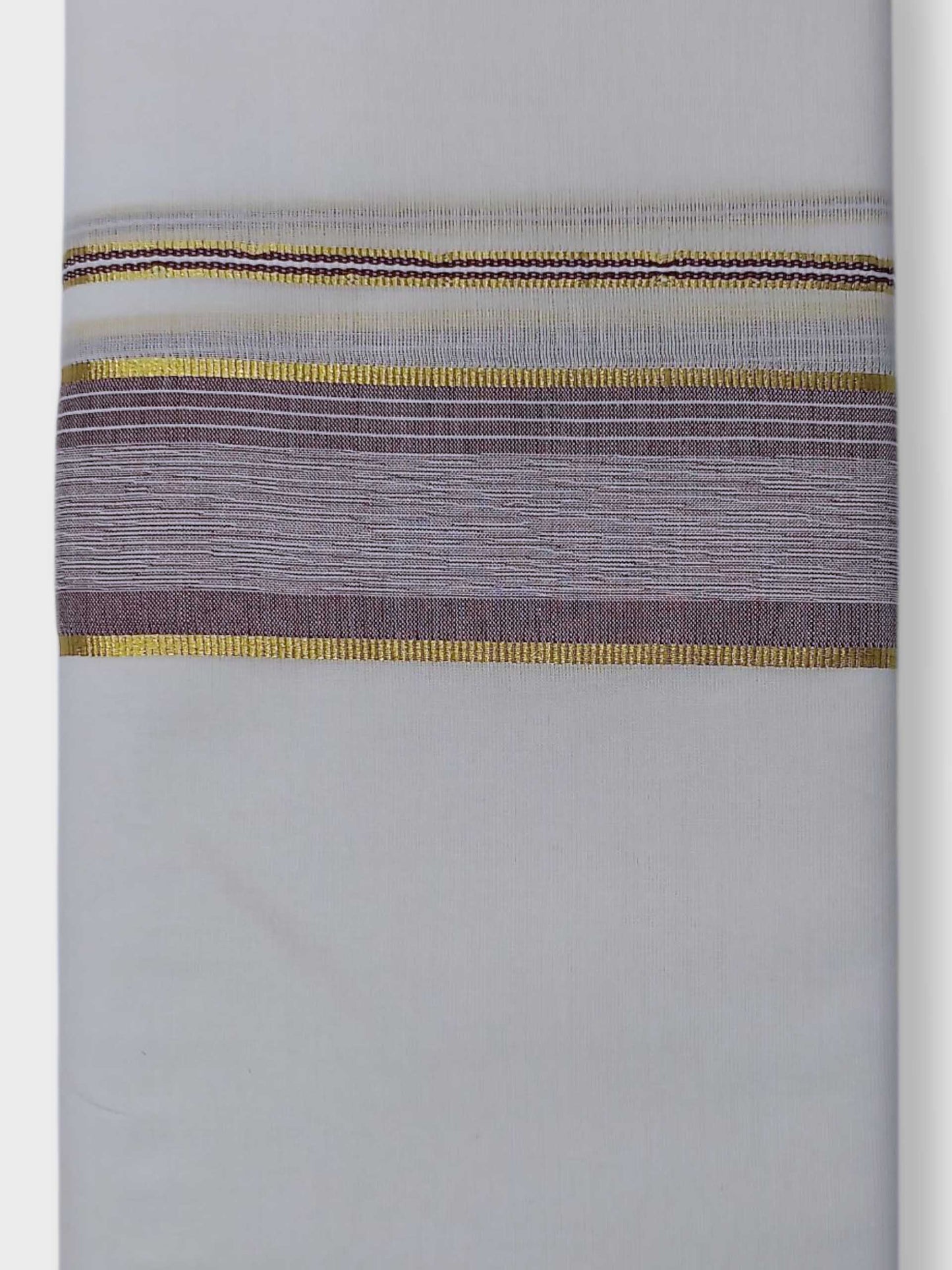 Pure White Cotton Men's Double Dhoti