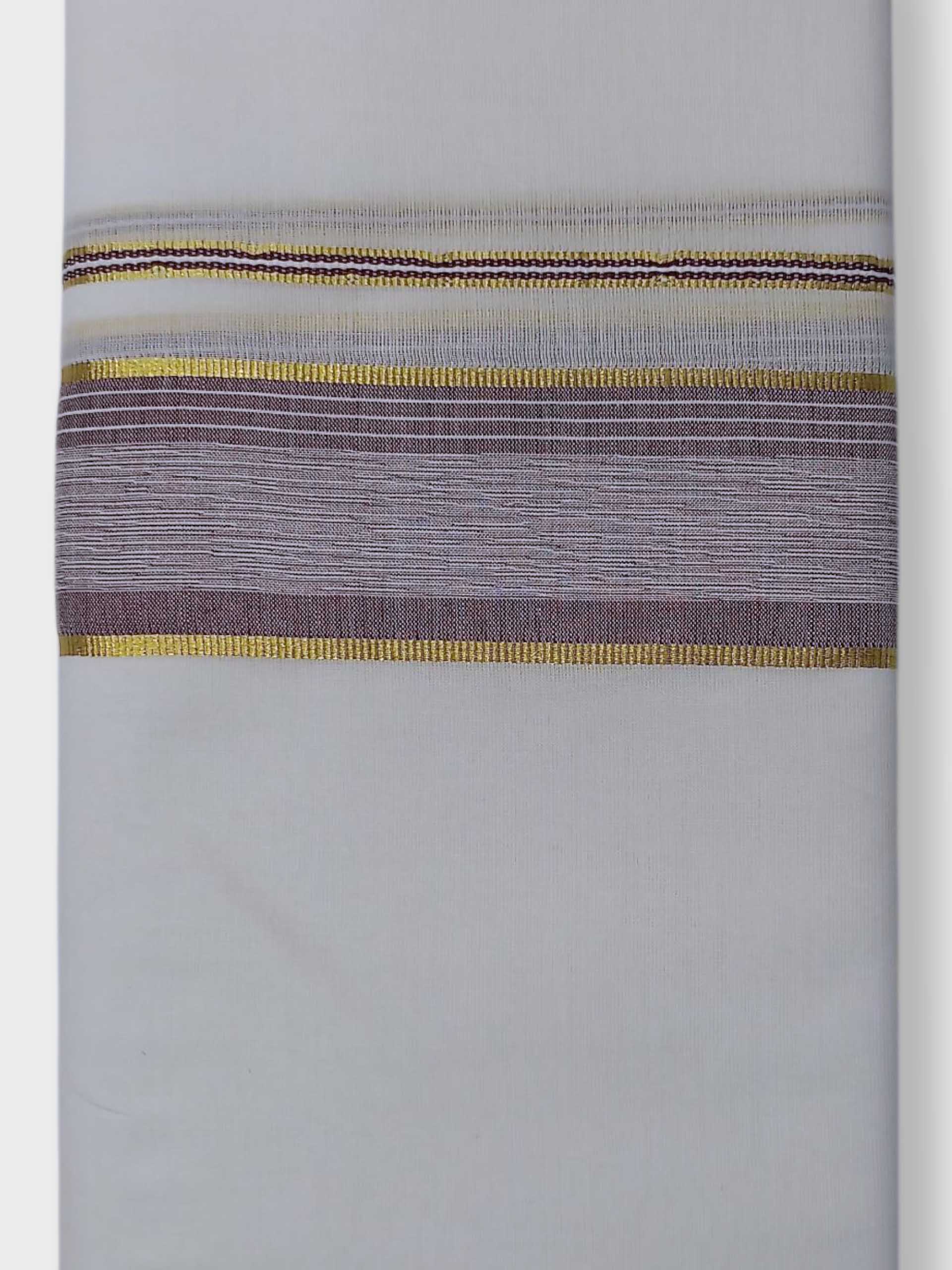 Pure White Cotton Men's Double Dhoti