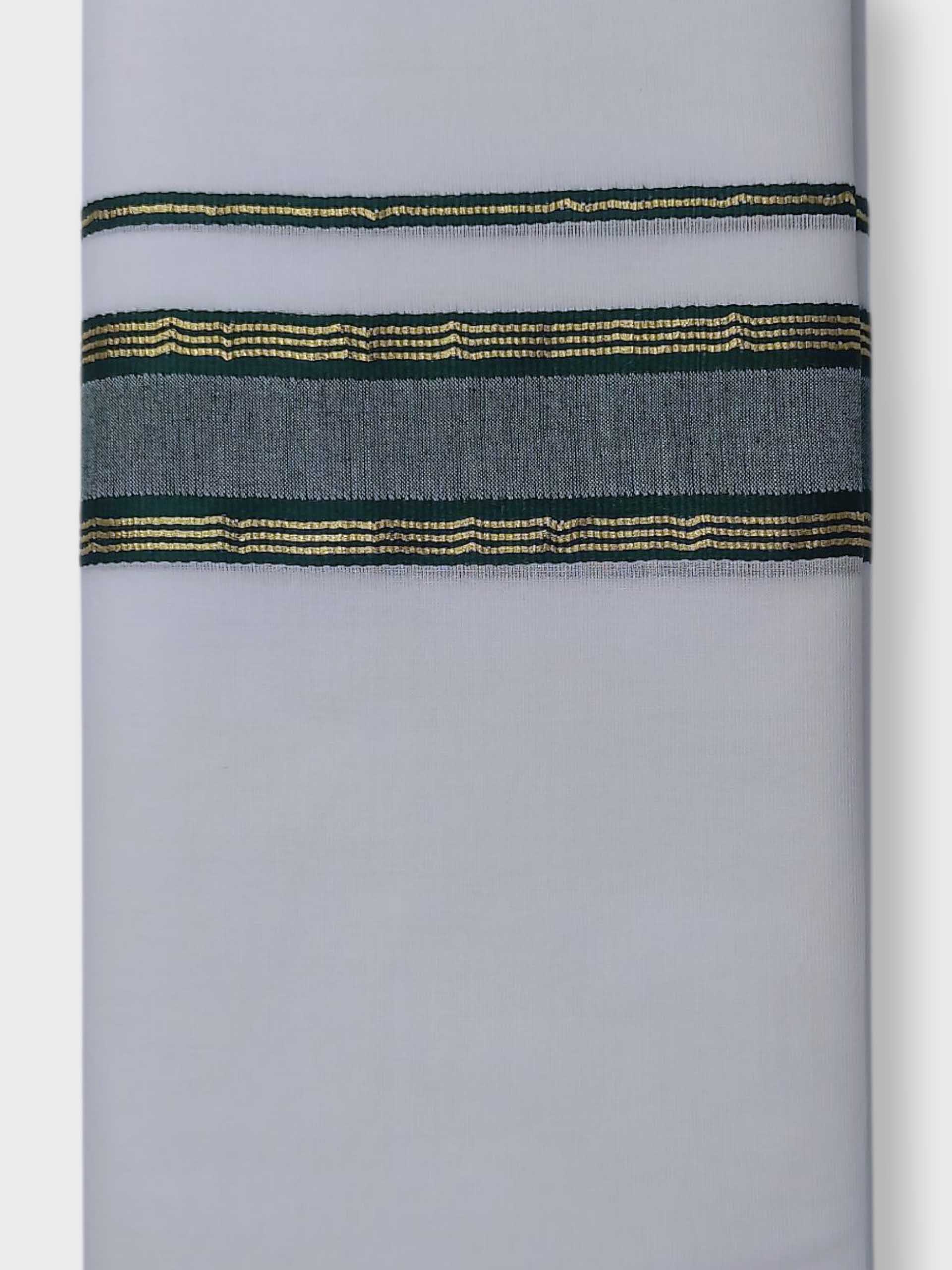 Pure White Cotton Men's Double Dhoti