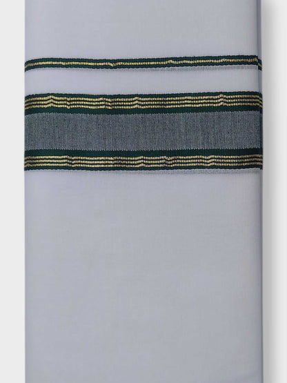 Pure White Cotton Men's Double Dhoti