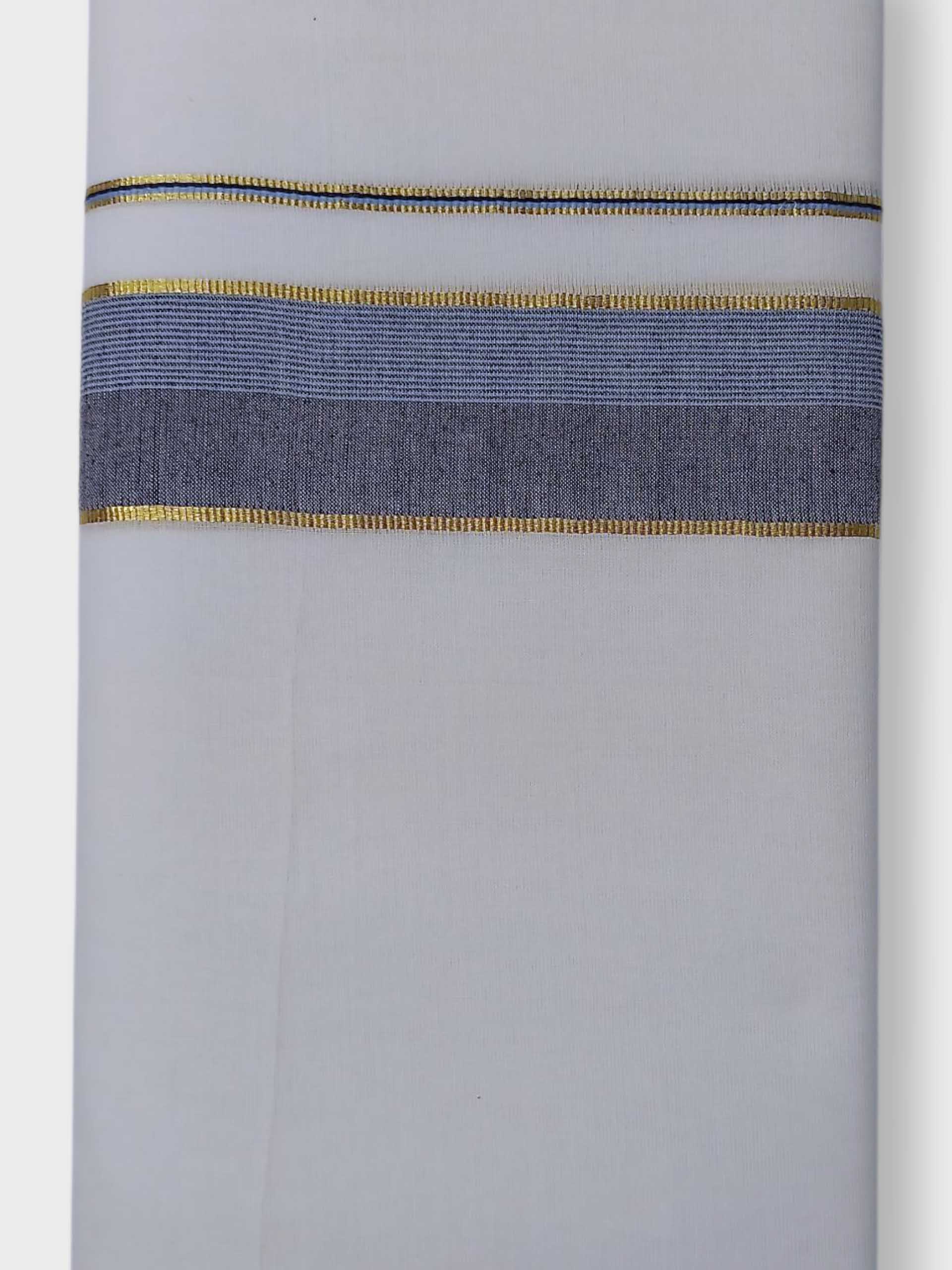 Pure White Cotton Men's Double Dhoti