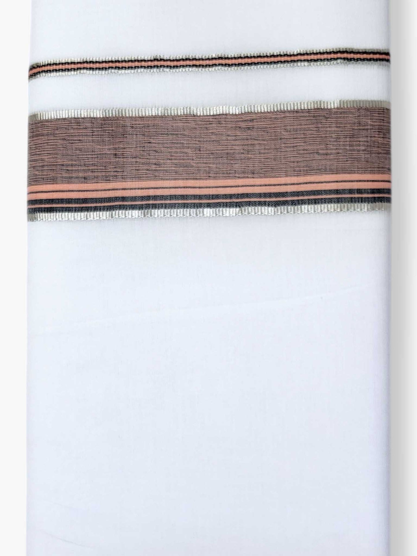 Pure White Cotton Men's Double Dhoti
