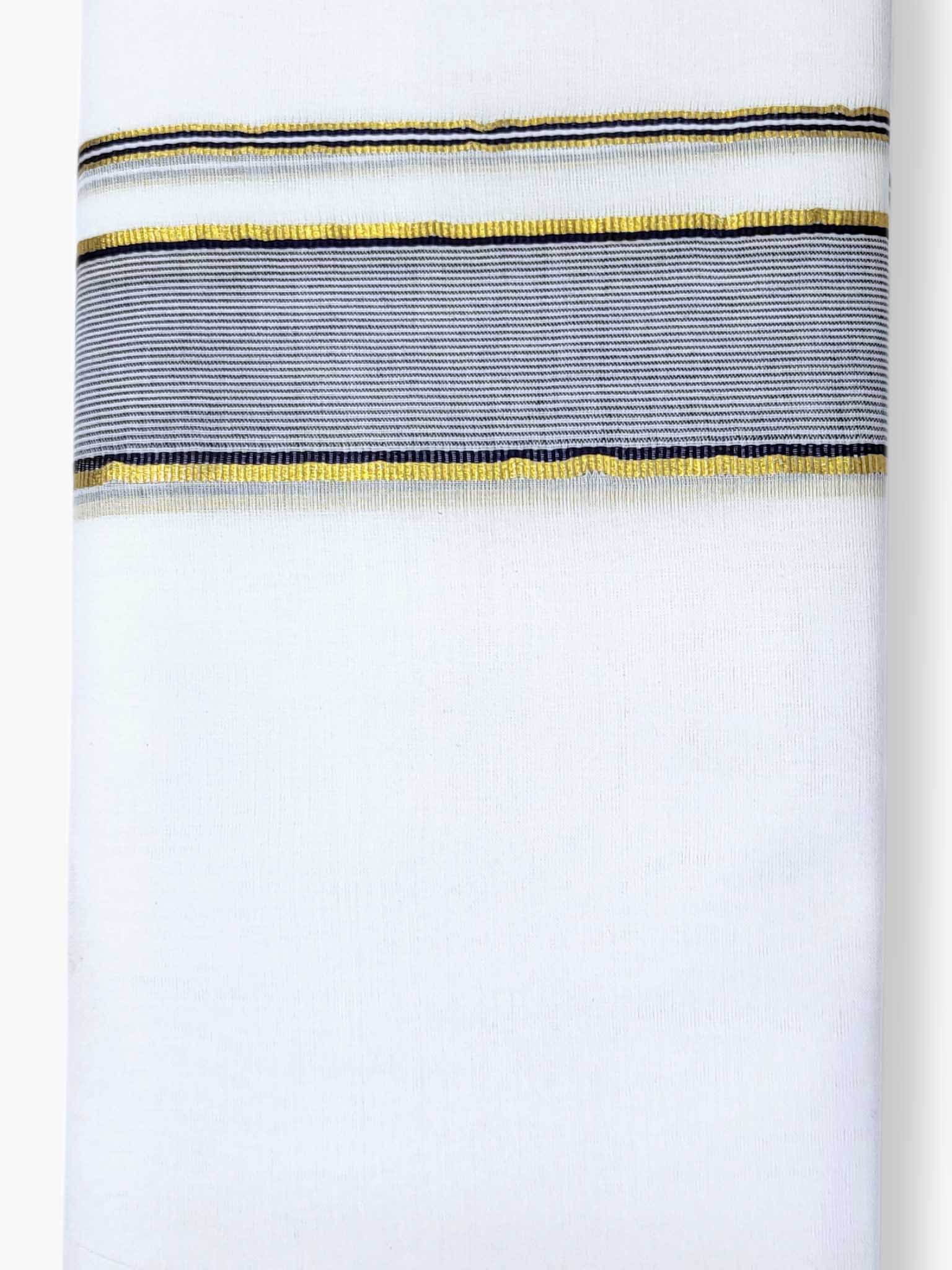 Pure White Cotton Men's Double Dhoti