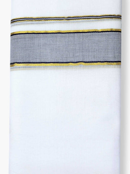Pure White Cotton Men's Double Dhoti
