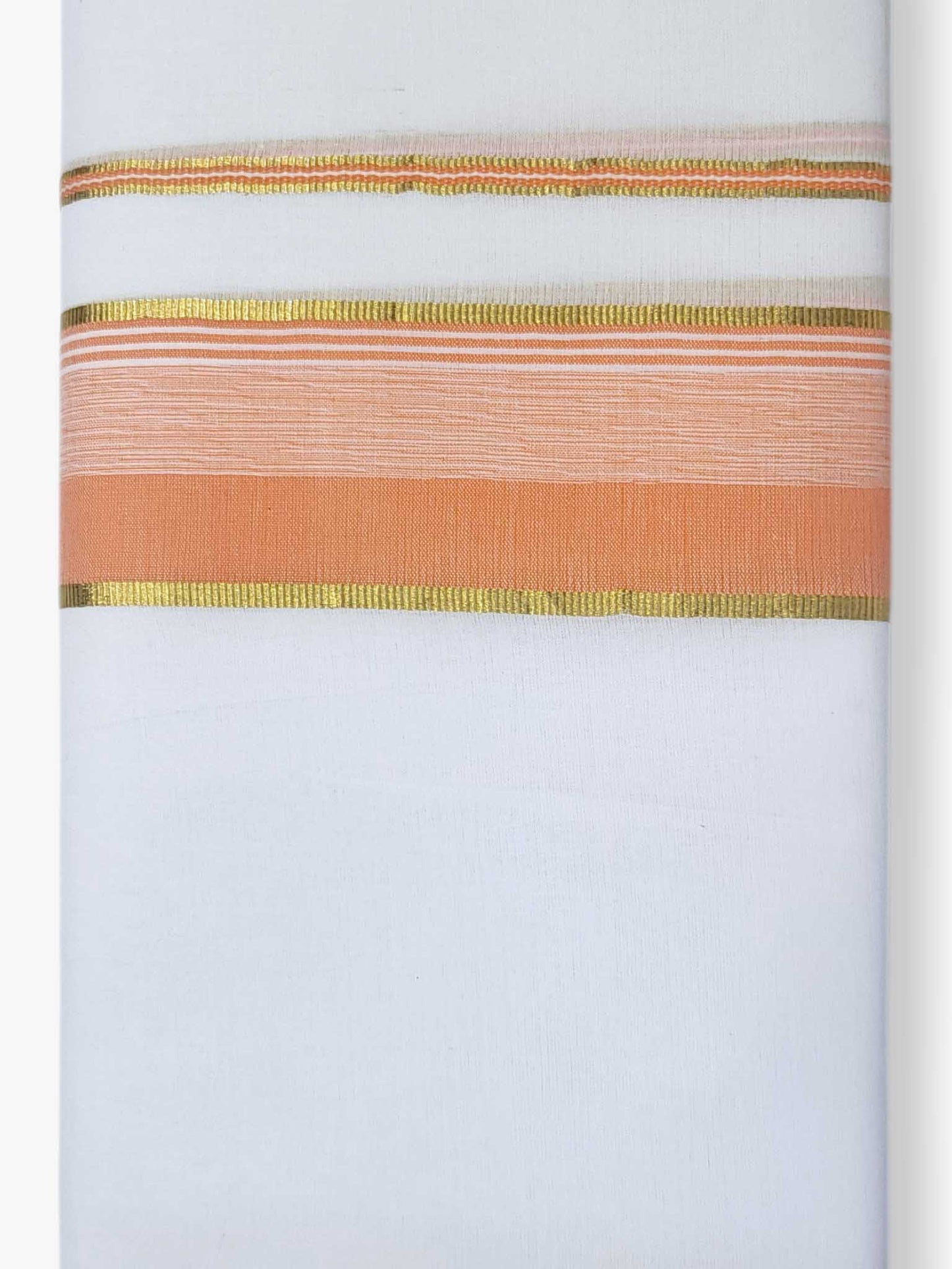 Pure White Cotton Men's Double Dhoti