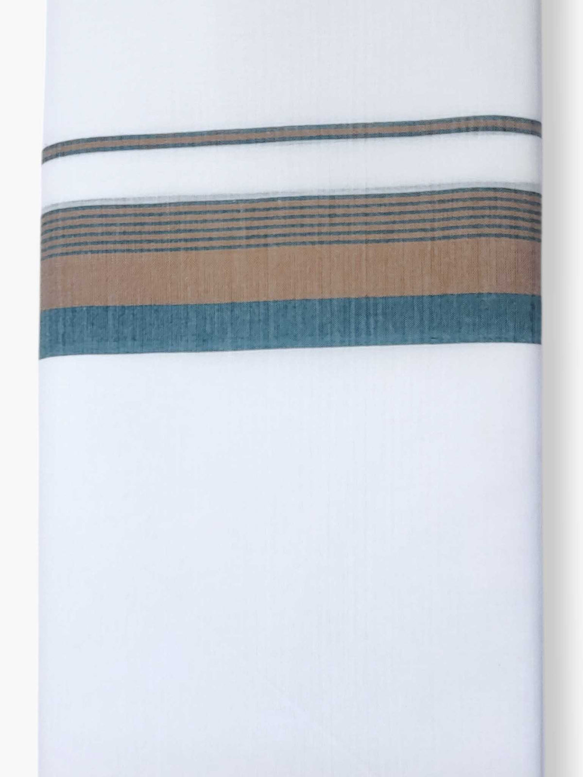 Pure White Cotton Men's Double Dhoti