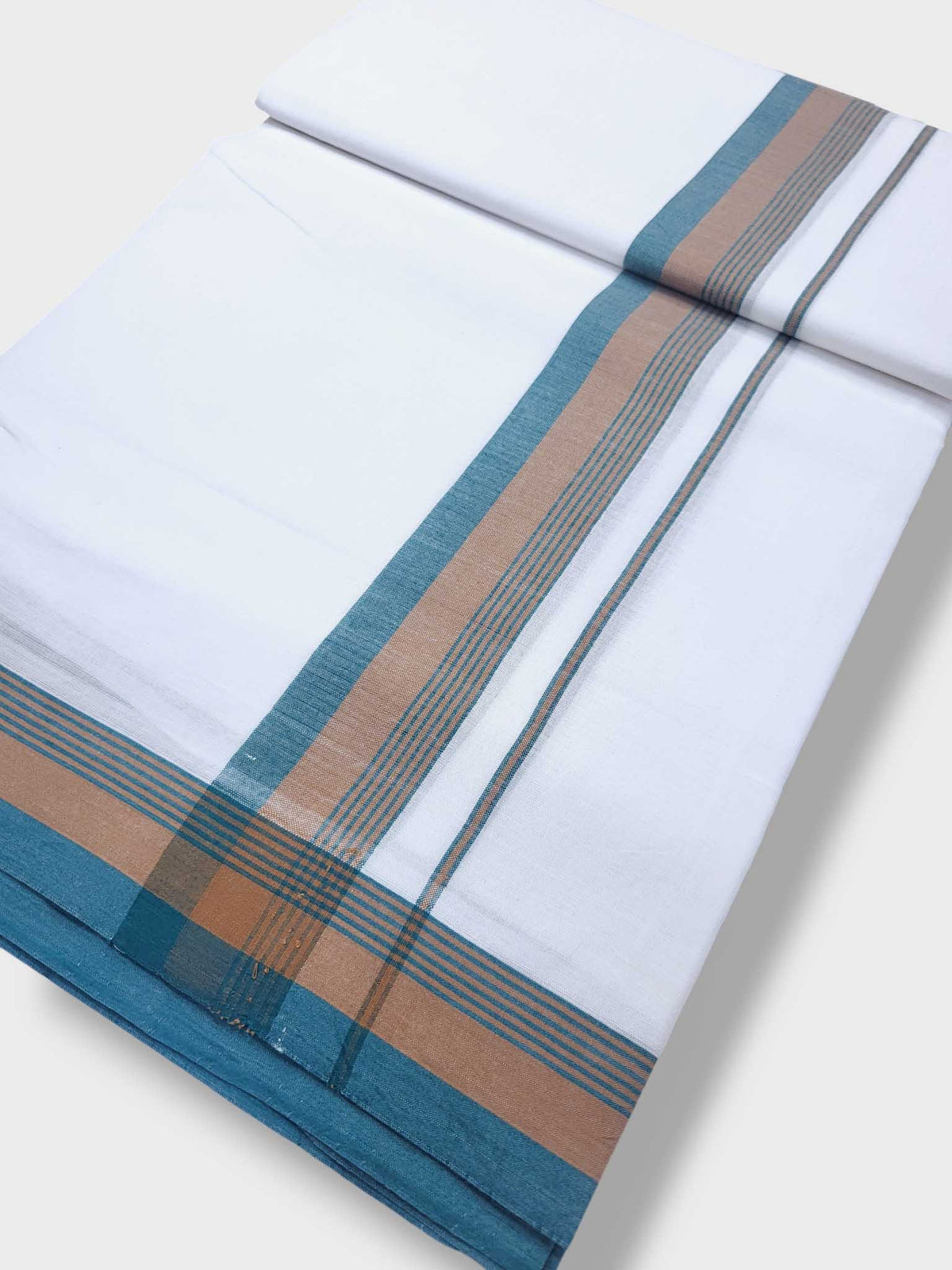 Pure White Cotton Men's Double Dhoti
