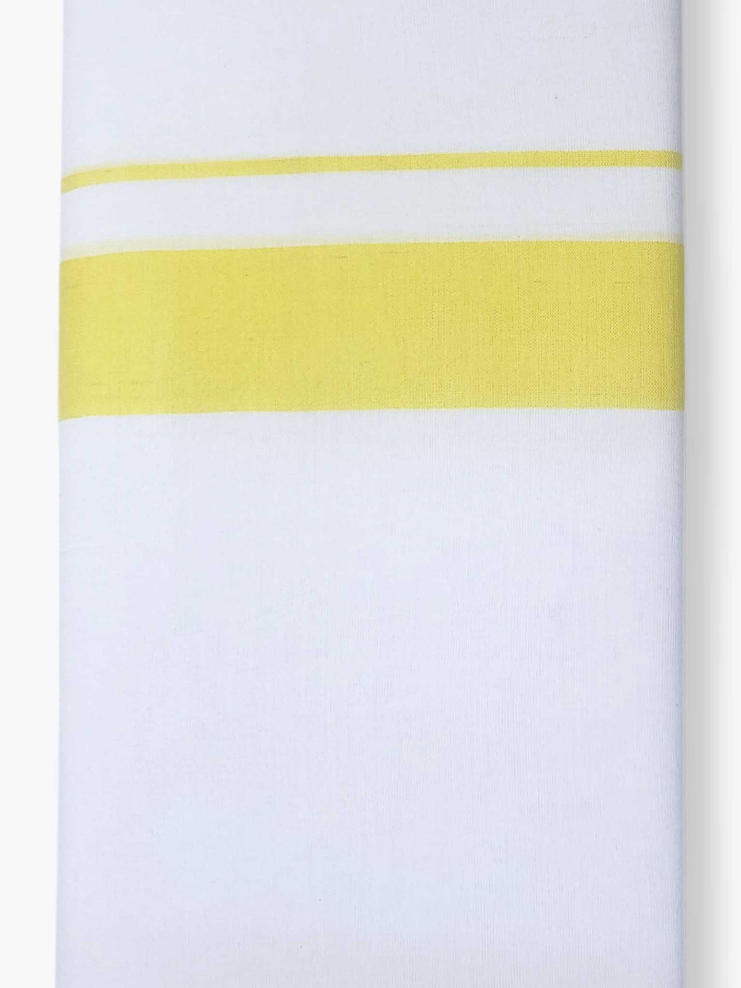 Pure White Cotton Men's Double Dhoti