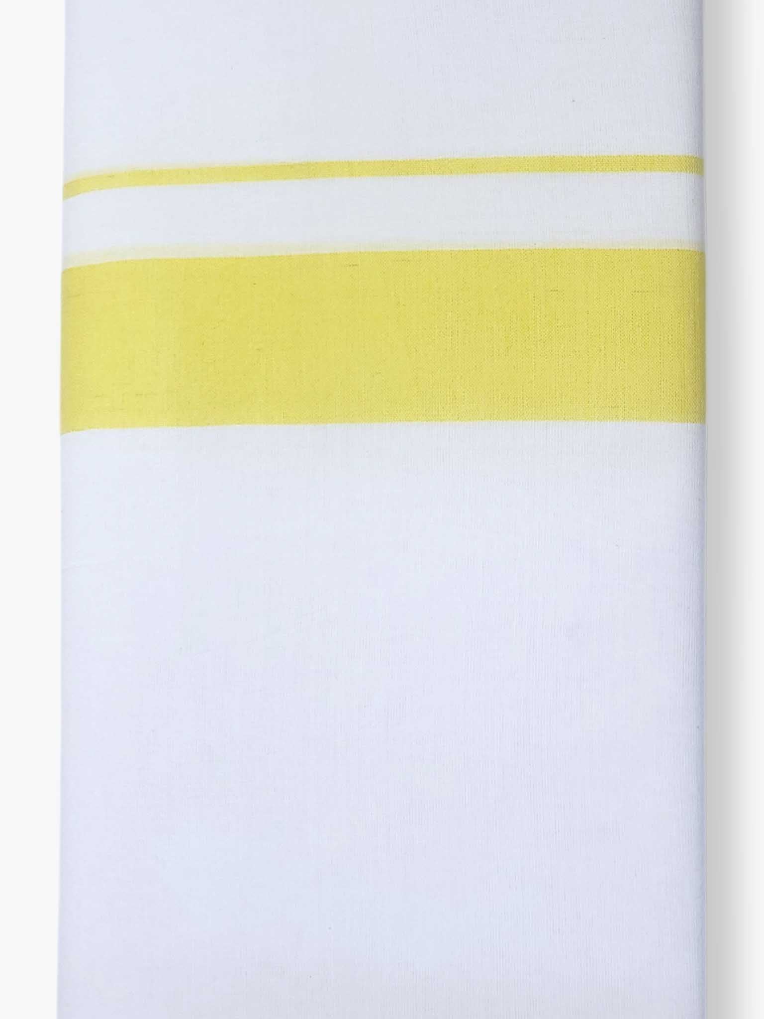 Pure White Cotton Men's Double Dhoti
