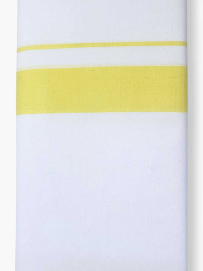 Pure White Cotton Men's Double Dhoti