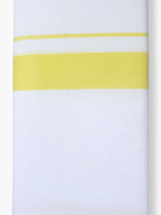 Pure White Cotton Men's Double Dhoti