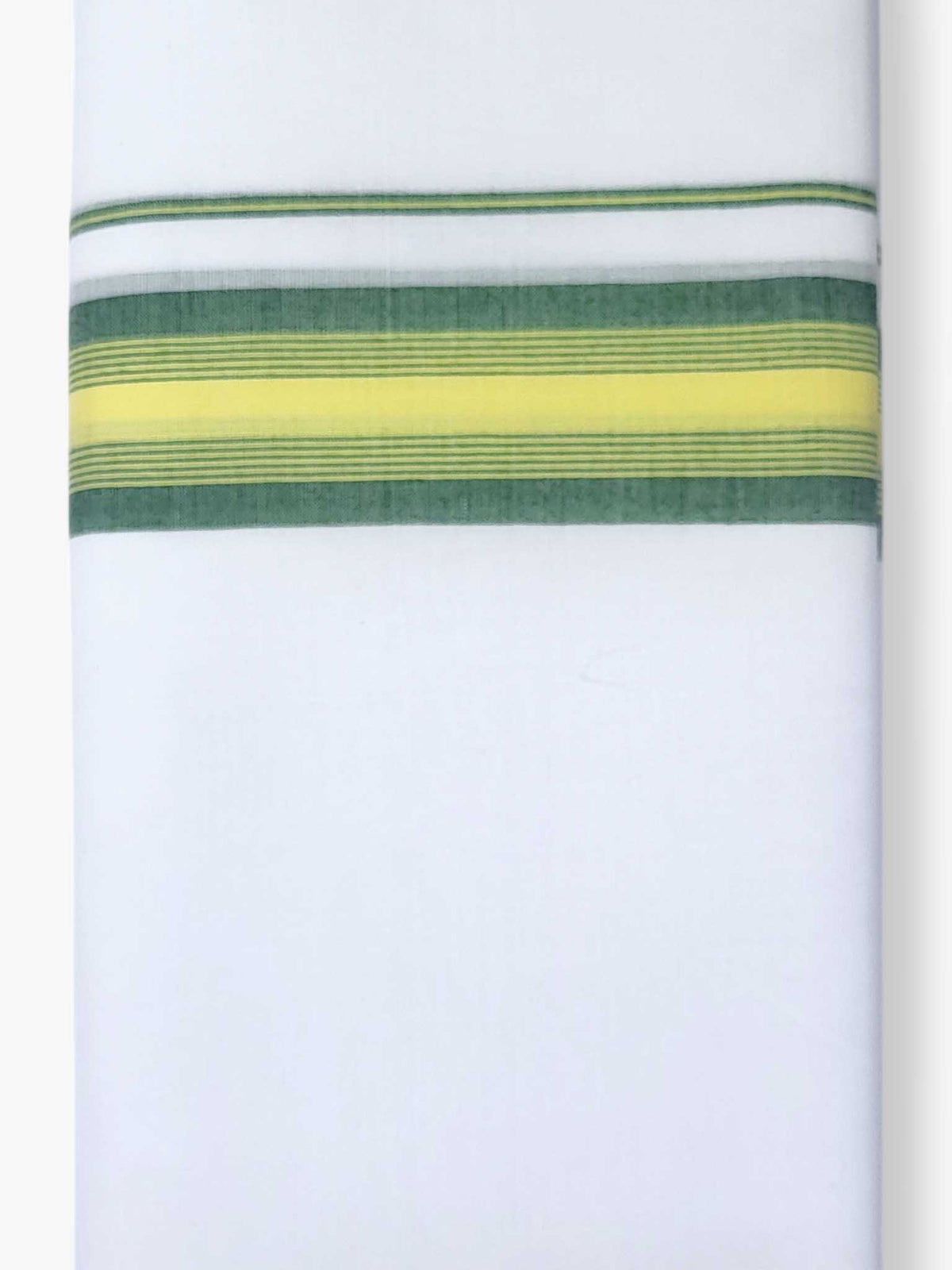 Pure White Cotton Men's Double Dhoti