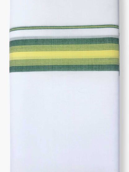 Pure White Cotton Men's Double Dhoti