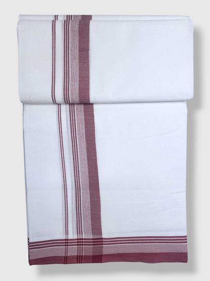 Pure White Cotton Men's Double Dhoti