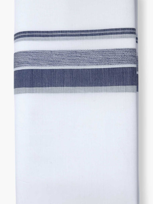 Pure White Cotton Men's Double Dhoti